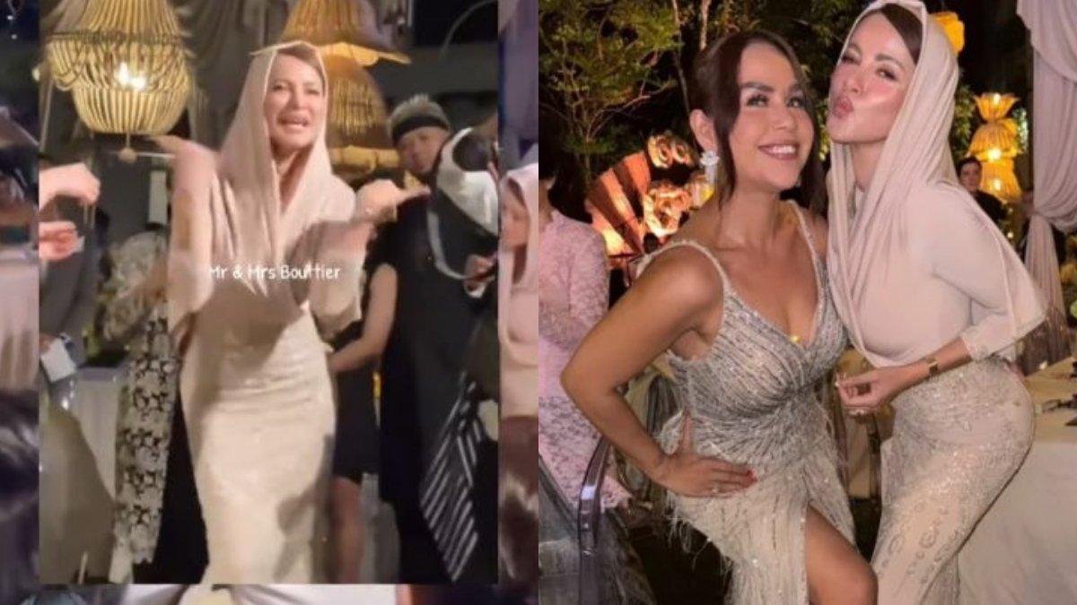 SINDIRAN LUNA MAYA - Penampilan Olla Ramlan saat menghadiri pernikahan Luna Maya dan Maxime Bouttier di Ubud, Bali, Rabu (7/5/2025), menjadi sorotan warganet.