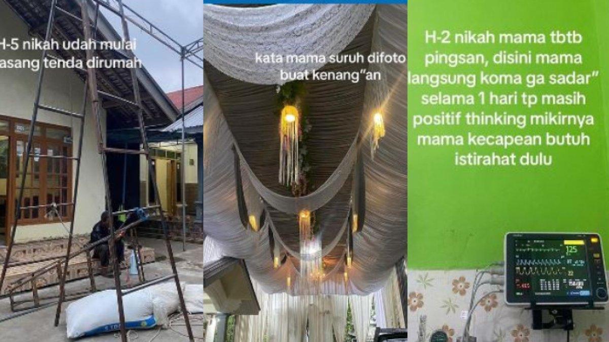 Pengantin ini syok ibunya mendadak sakit dan koma, sebelum akhirnya meninggal dunia