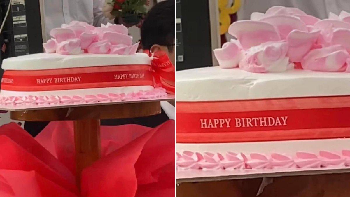 Pengantin kecewa kue ulang tahunnya salah tulis 'Happy Birthday'.