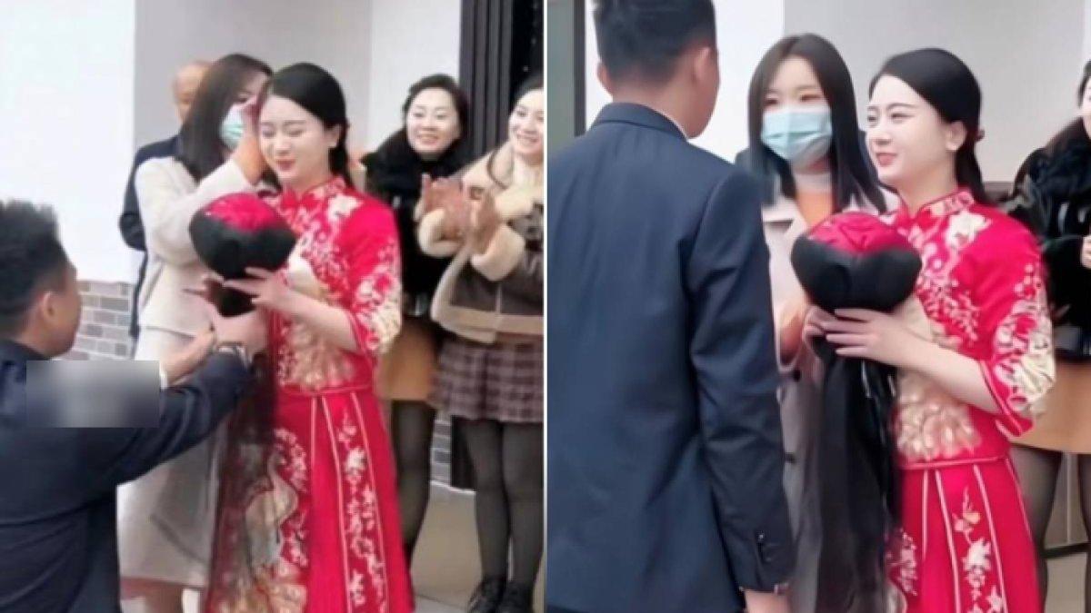 Pengantin pria di China syok lihat wanita yang dulu dicintainya dampingi pengantin wanita.