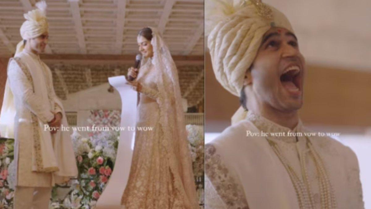 Pengantin pria syok melihat panjangnya sumpah pernikahan yang dibacakan pengantin wanita