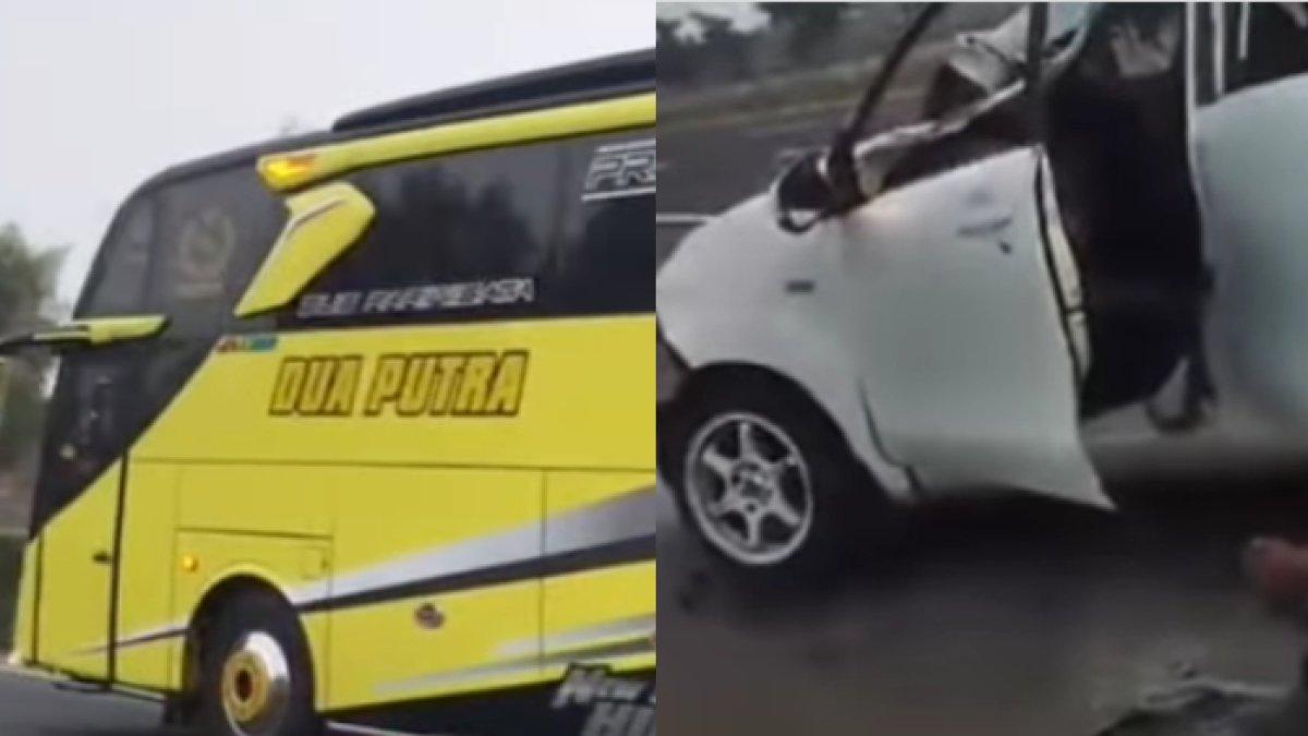 Pengemudi Avanza kecelakaan setelah kejar bus ugal-ugalan