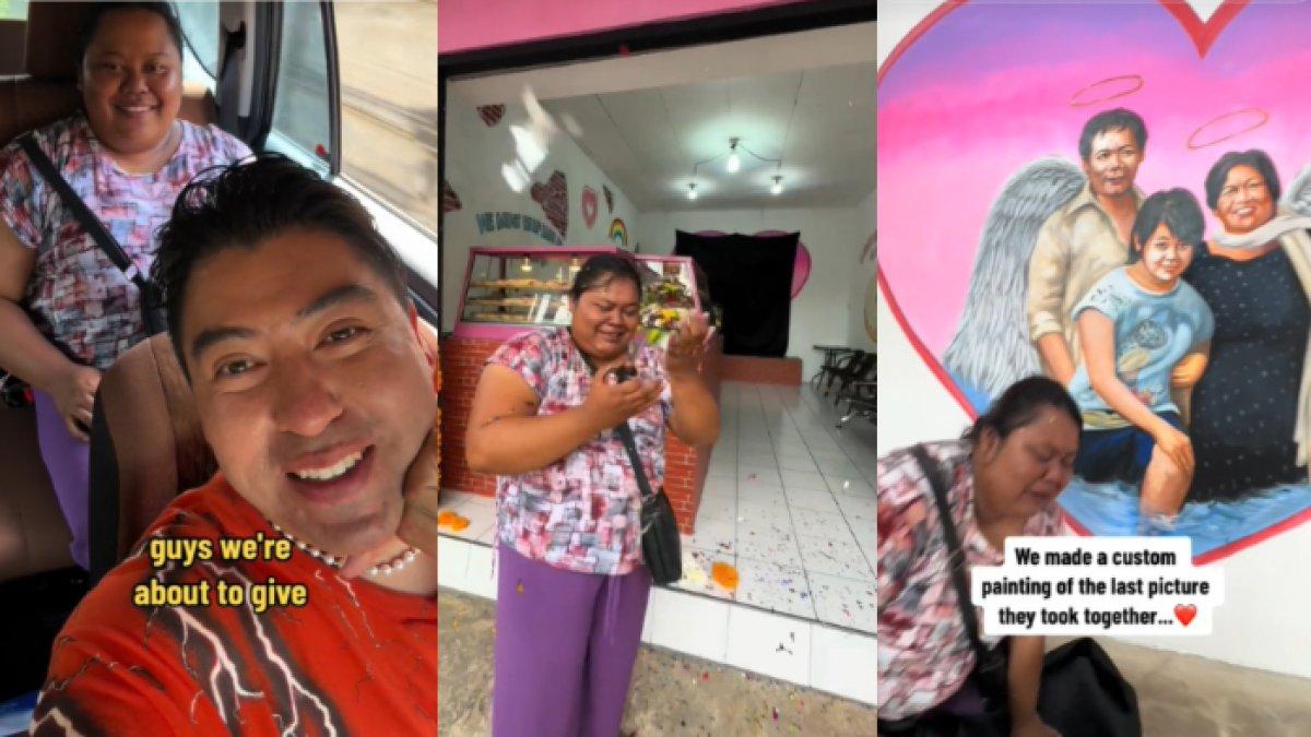 Bule berikan penjual donat toko setelah diberikan rumah dan uang