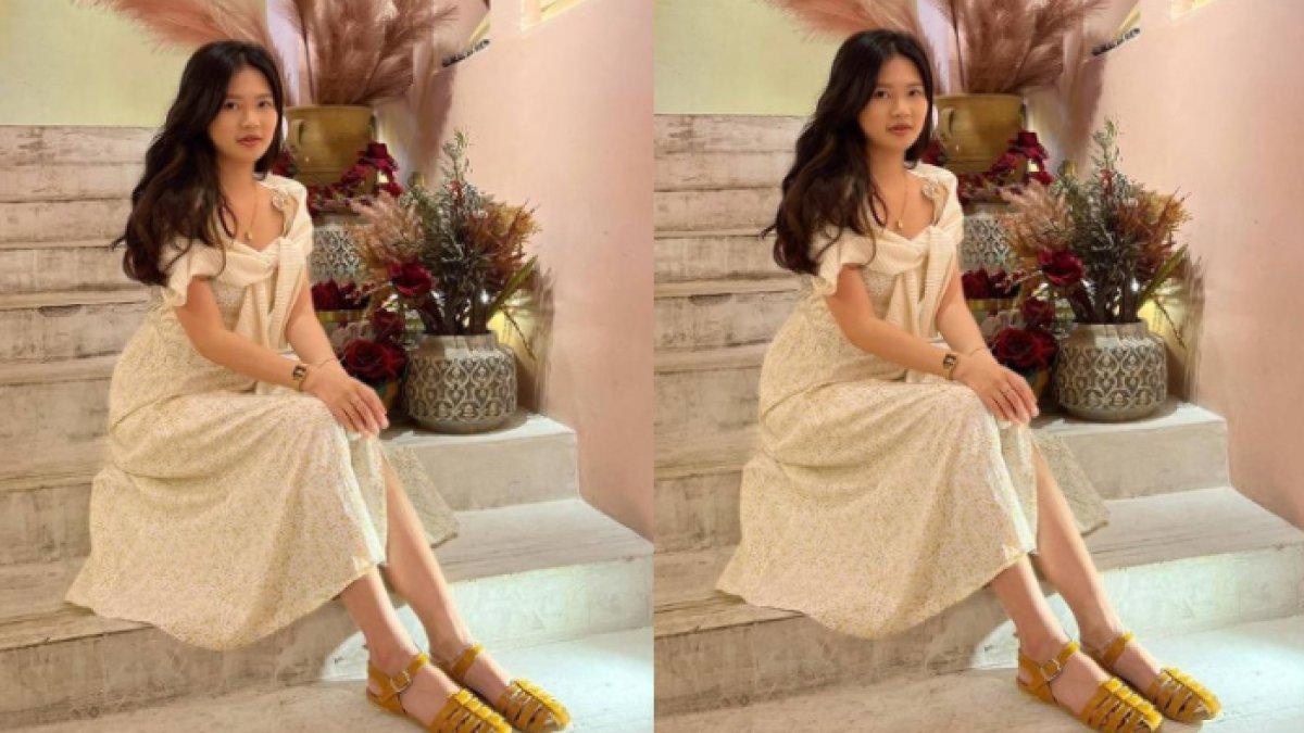 Pesona Felicia Tissue saat kenakan mini dress