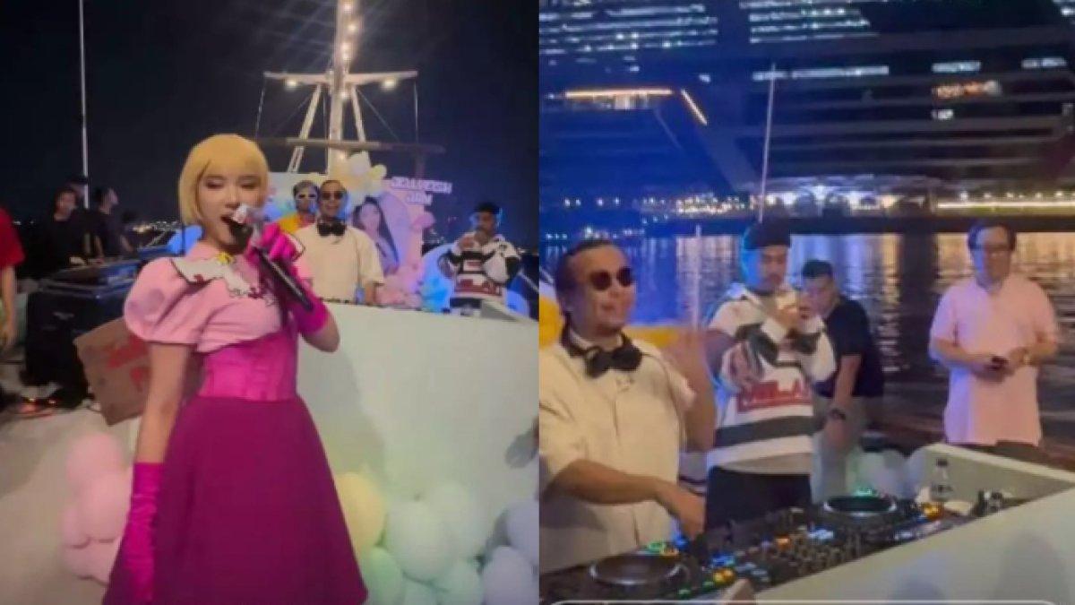Pesta ulang tahun Tiara Andini digelar di atas kapal