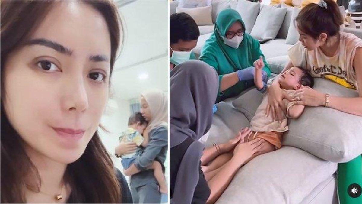 Pilunya Jessica Iskandar saat mendapati sang anak bungsu, Baby Don mengidap penyakit serius