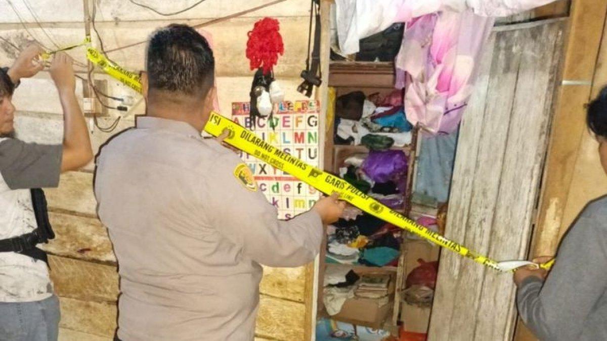 Polres Musi Rawas melakukan olah TKP di Dusun IV Desa Leban Jaya, Kecamatan Tuah Negeri, Kabupaten Musi Rawas, Sumatera Selatan, dimana Suminah (43) tega membunuh putri kandungnya sendiri yakni Sahrini (8).