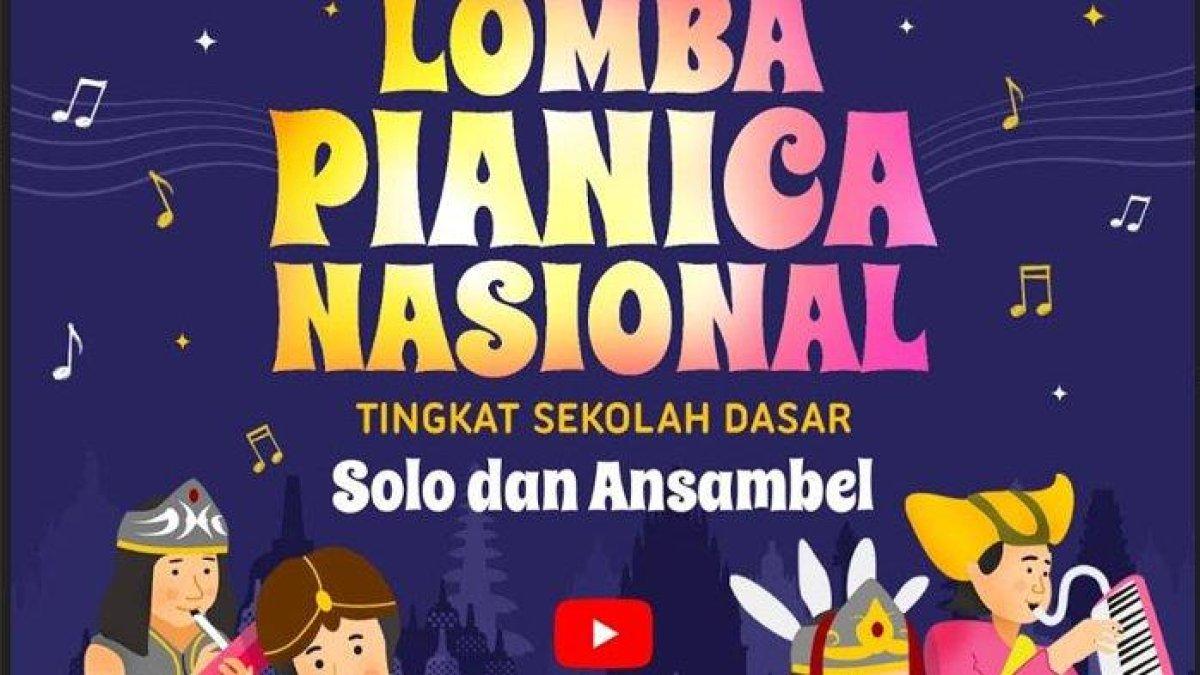 Poster lomba pianika tingkat Nasional antar Sekolah Dasar.
