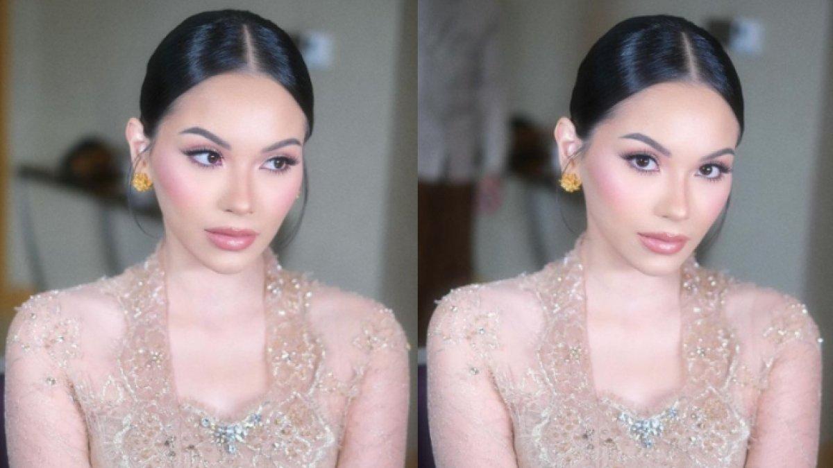 Potret Alyssa Daguise di momen akad nikah Aaliyah dan Thariq