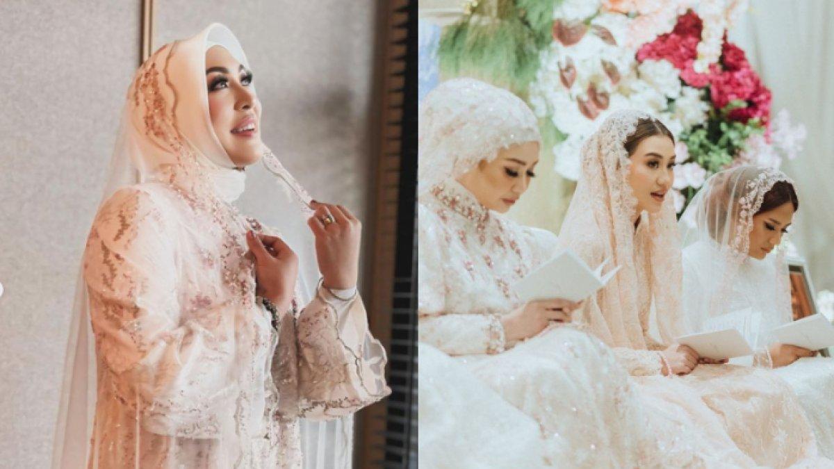 Potret Angelina Sondakh di pengajian Aaliyah Massaid