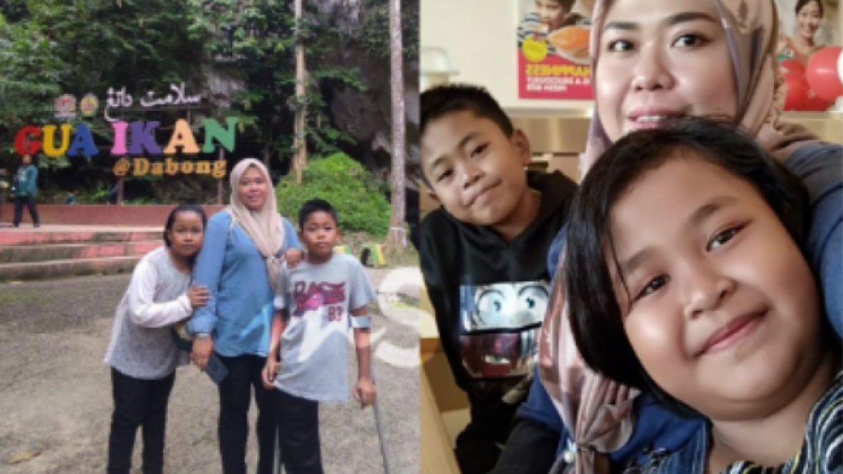 Potret Aqil bersama ibu dan saudaranya