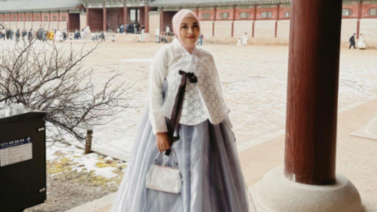 Potret Aurel Hermansyah kenakan hanbok