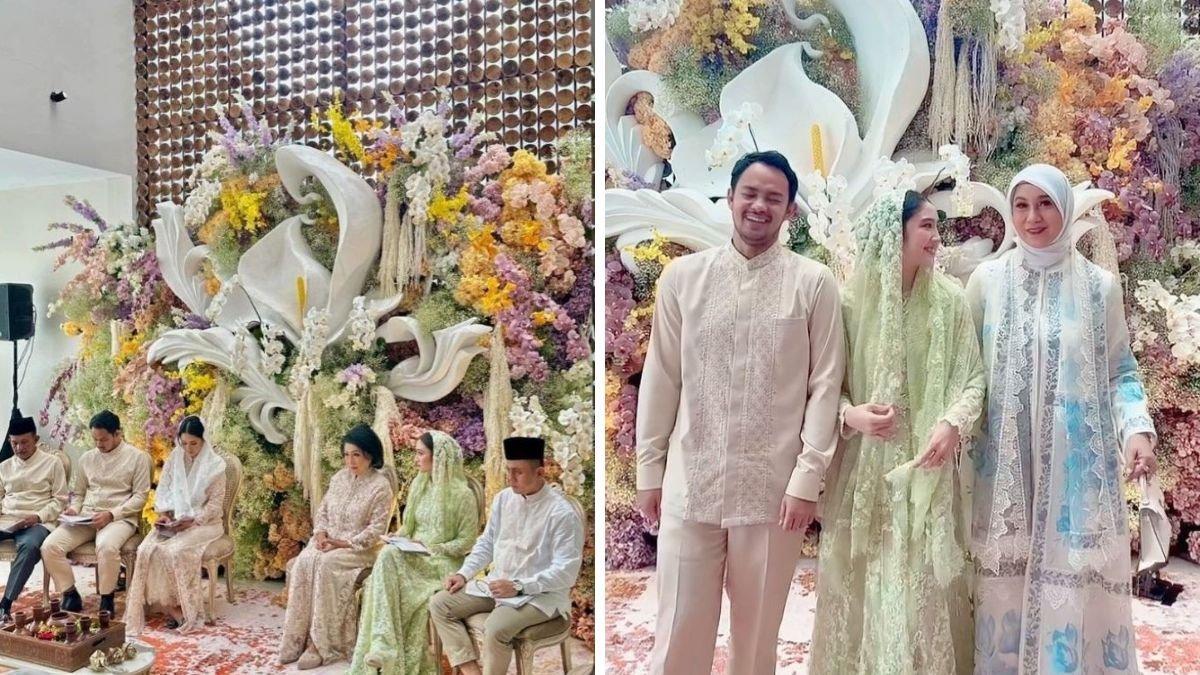 Potret Febby dan Drajad saat pengajian