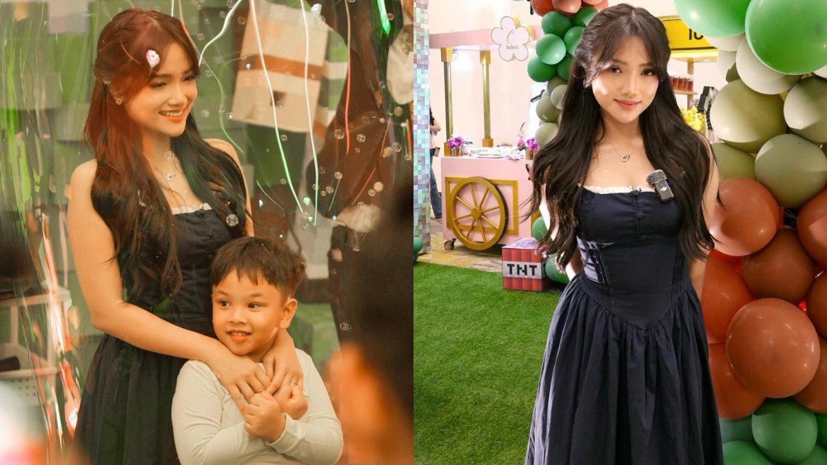 Potret Fuji rayakan ulang tahun Gala Sky, pamer gaya feminim.