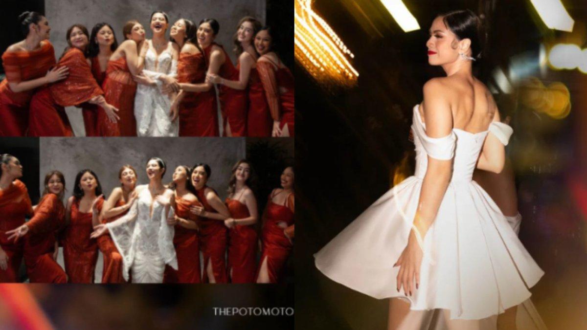 Potret Hana Saraswati bersama para bridesmaid