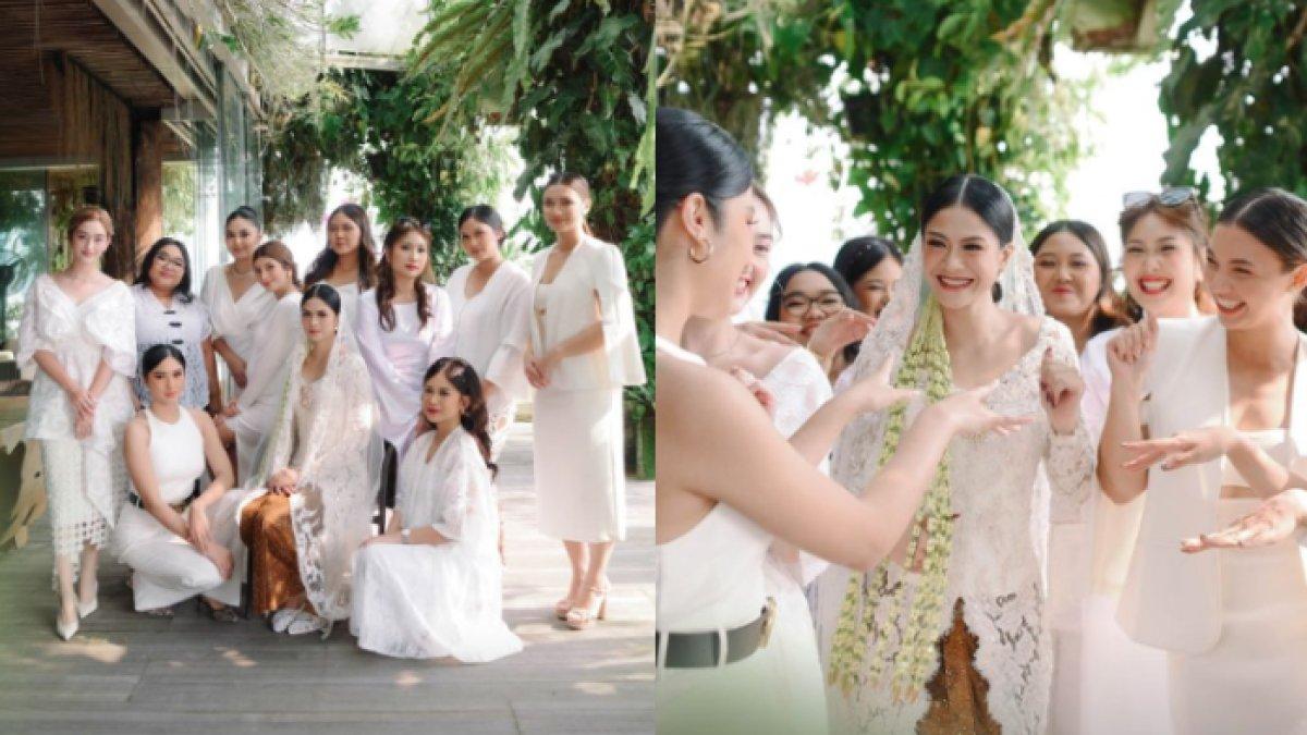 Potret Hana Saraswati bersama teman-teman wanitanya