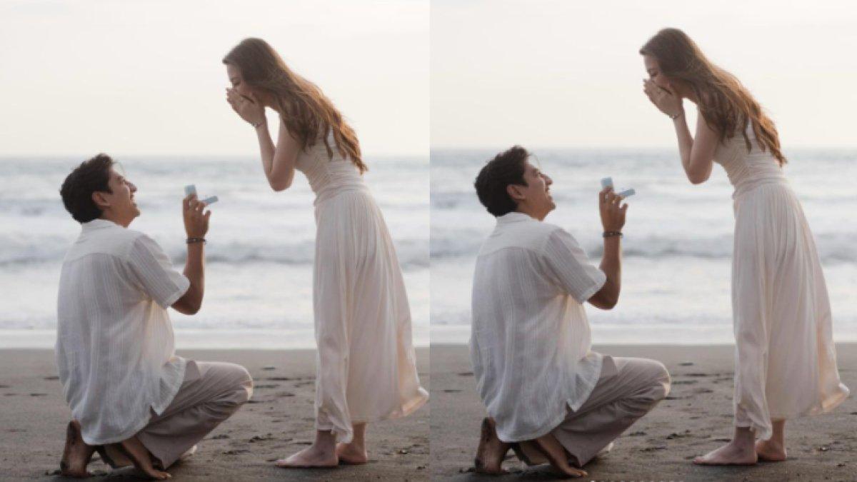 Potret Harris Vriza saat melamar Haviza Devi Anjani