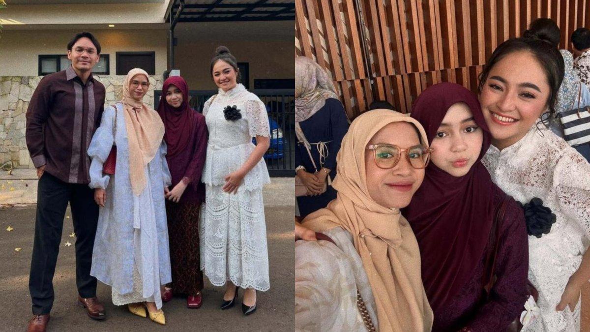 Potret Marshanda hadiri acara kelulusan SD Sienna bersama Ben Kasyafani dan istri.