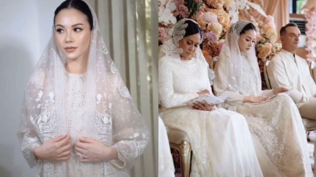 PENGAJIAN JELANG NIKAH - Potret Alyssa Daguise di acara pengajian jelang menikah dengan Al Ghazali.