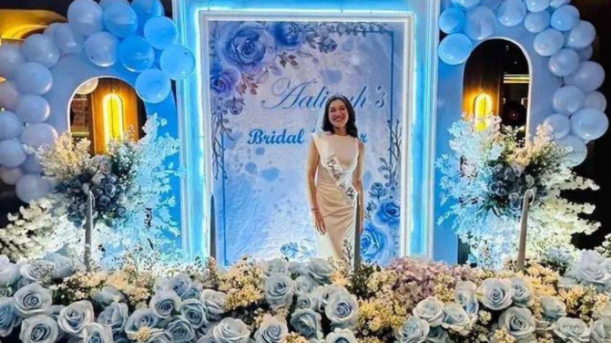 Potret dekorasi di Bridal Shower Aaliyah Massaid