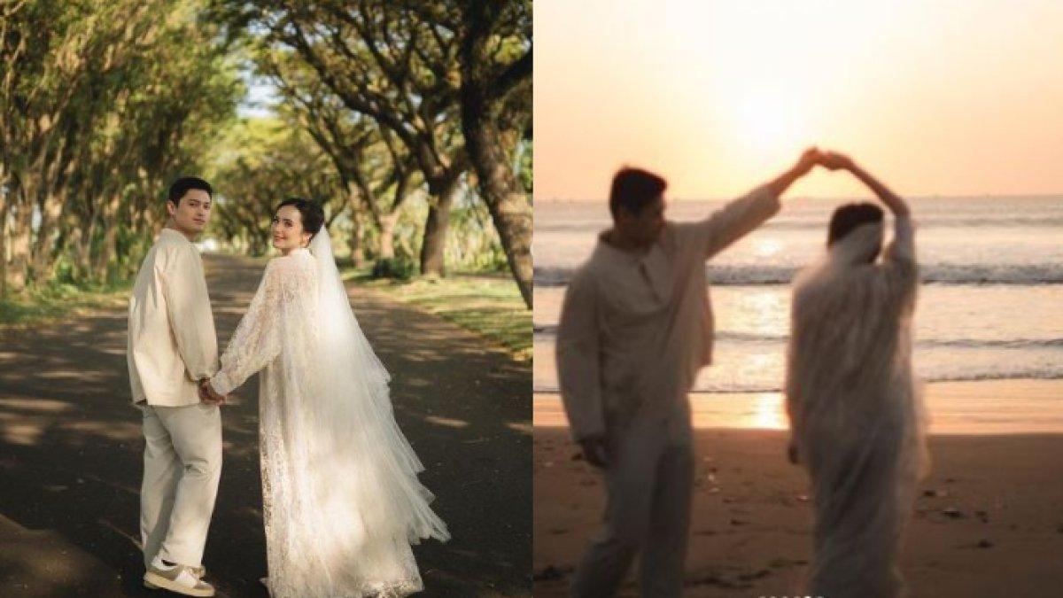 Potret hasil prewedding Beby Tsabina dan Rizki Natakusumah