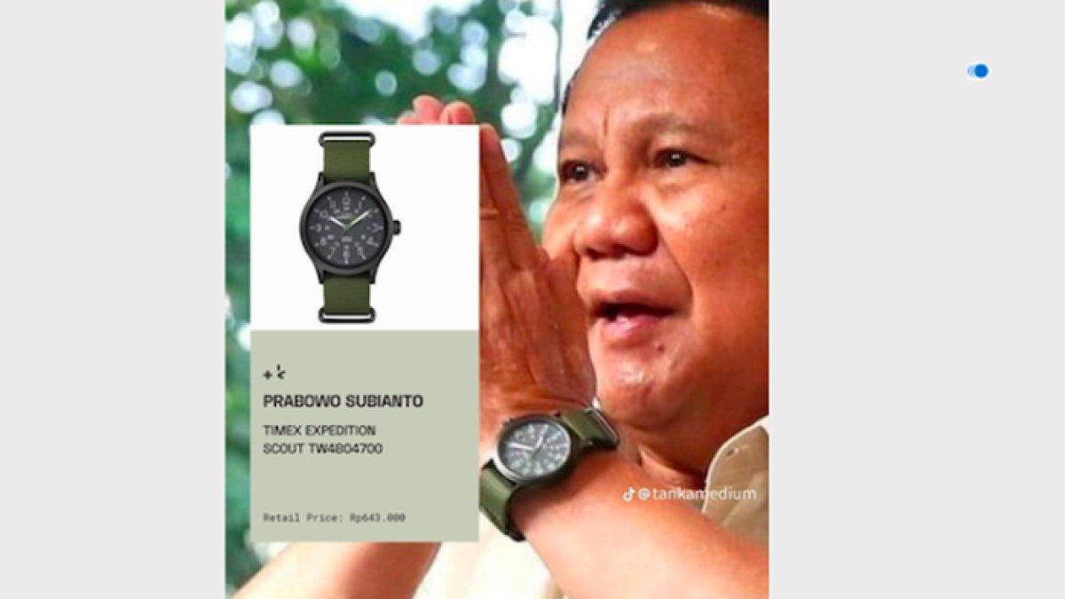 Prabowo Subianto miliki jam tangan Timex Expedition Scout