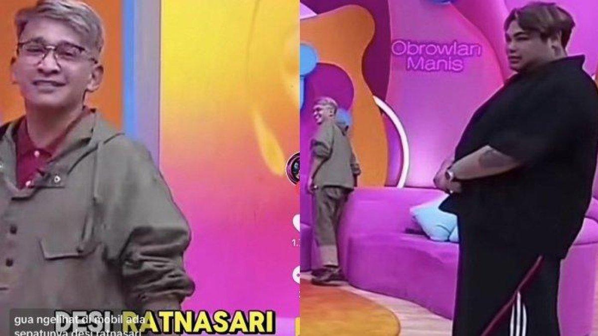 SEPATU DESY - Presenter Ruben Onsu salah tingkah saat Ivan Gunawan berkata melihat ada sepatu Desy Ratnasari di mobil mantan suami Sarwendah itu yang capture TikTok, (22/2/2025).