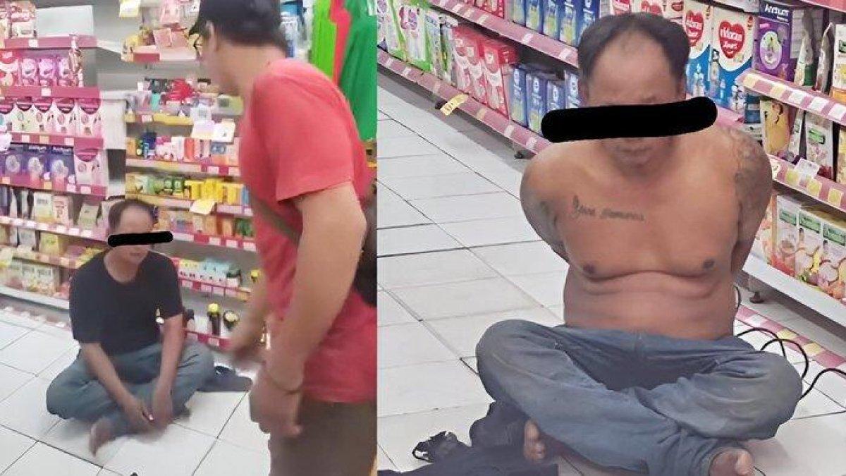 Pria bertato diduga curi facial foam di minimarket