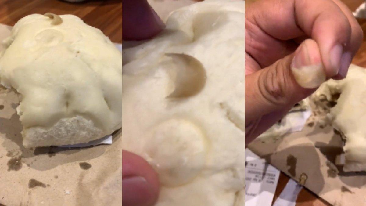 Pria dan wanita dapati kuku manusia di bakpao