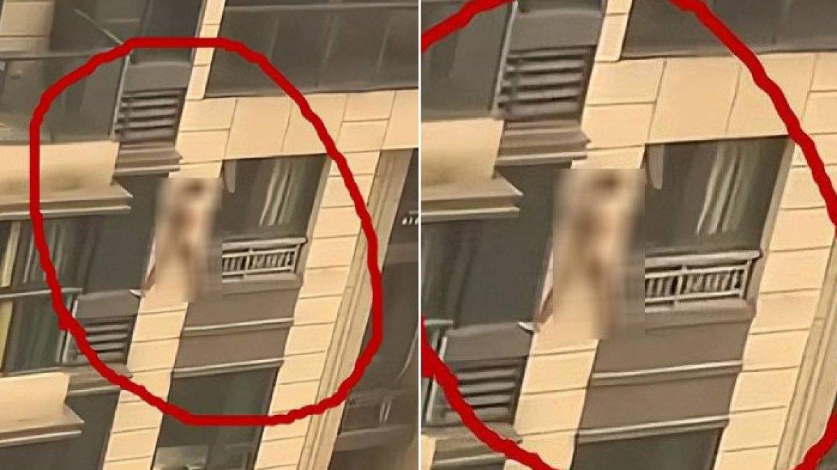 Pria di China melarikan diri ke dinding gedung bertingkat saat suami selingkuhannya datang.