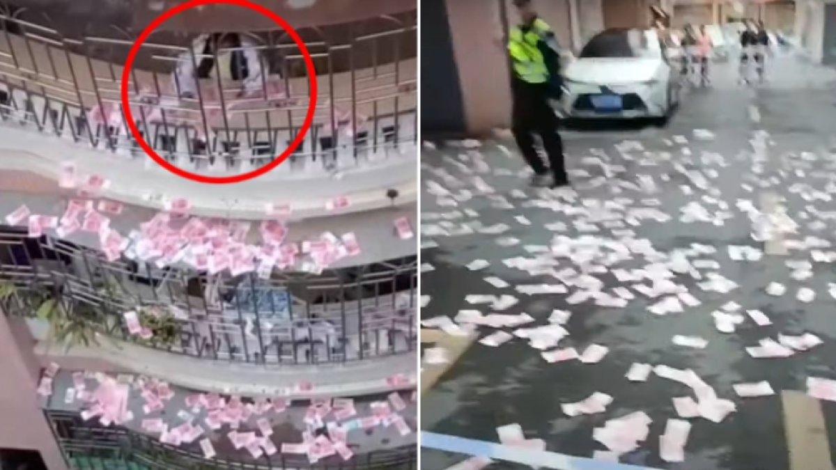 Pria di China menyebar uang Rp876 juta ke jalan namun tak ada satu pun orang yang mengambilnya.