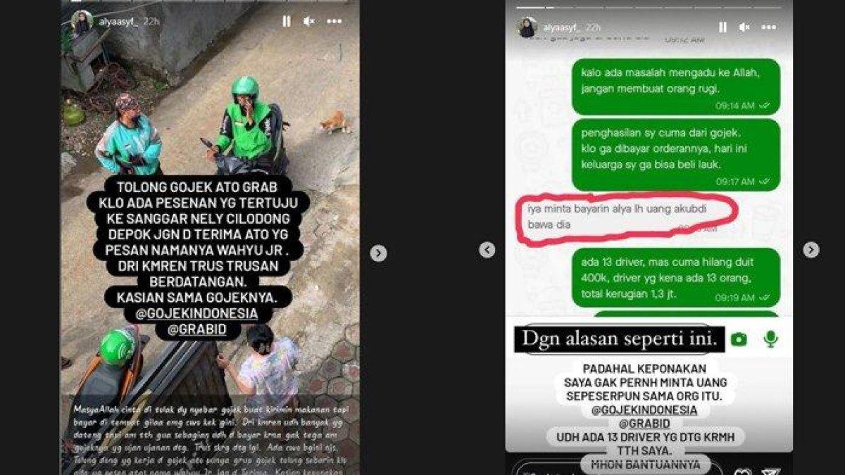 Pria order 20 makanan buat driver ojol rugi gegara ditolak cinta oleh wanita
