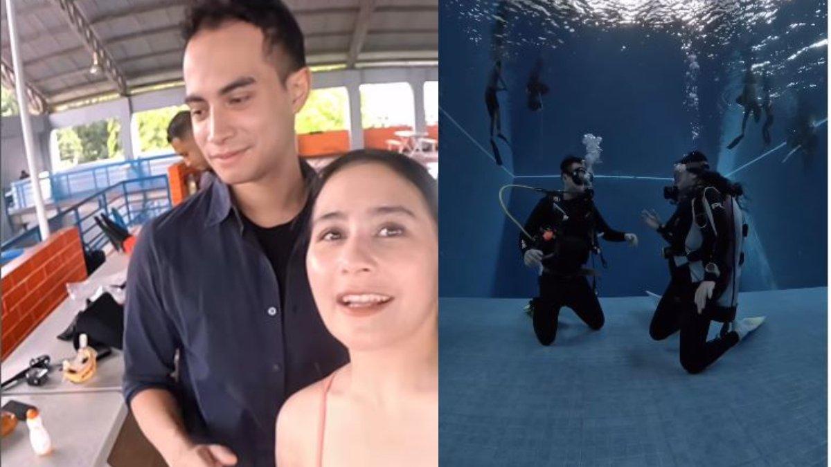 KEBERADAAN PRILLY - Prilly terlihat tengah menikmati liburan ke sebuah pulau bersama kekasih barunya, Omara Esteghlal.