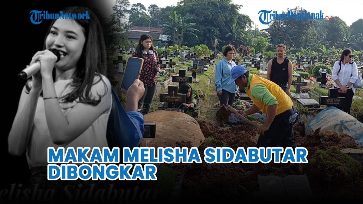 Proses pembongkaran makam Melisha Sidabutar