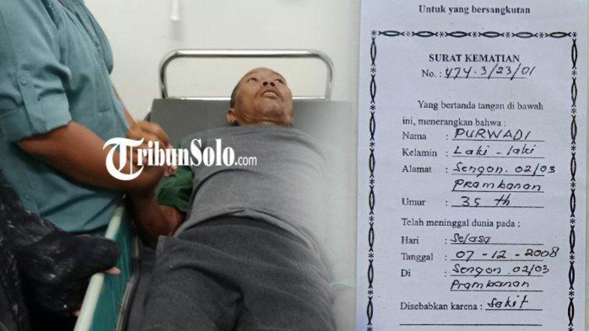 Purwadi sempat dibuatkan surat kematian
