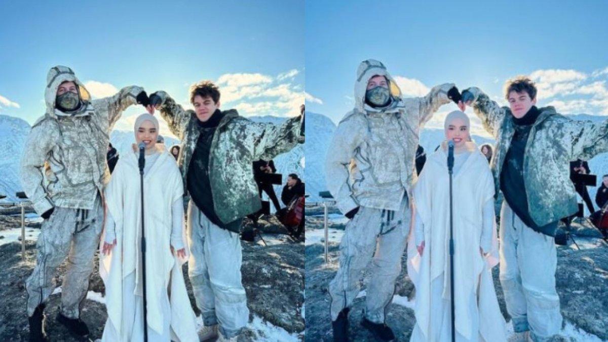 Putri Ariani dan Alan Walker syuting di pegunungan bersalju di Norwegia