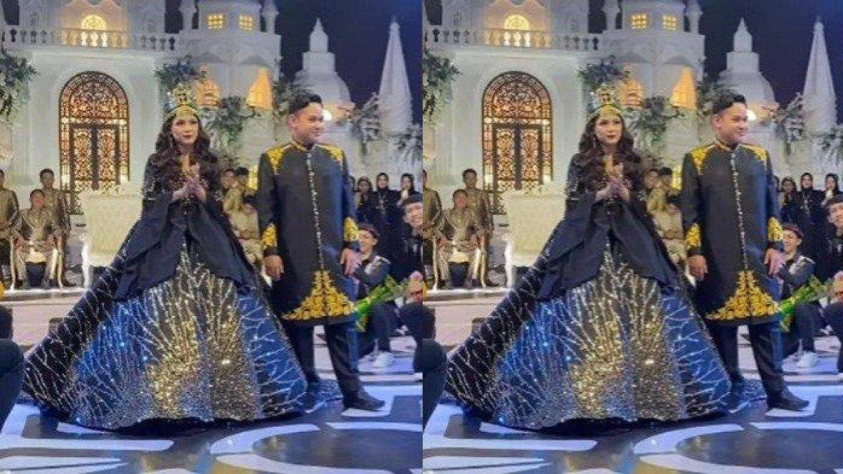 Putri Isnari pakai busana khas Maroko style.