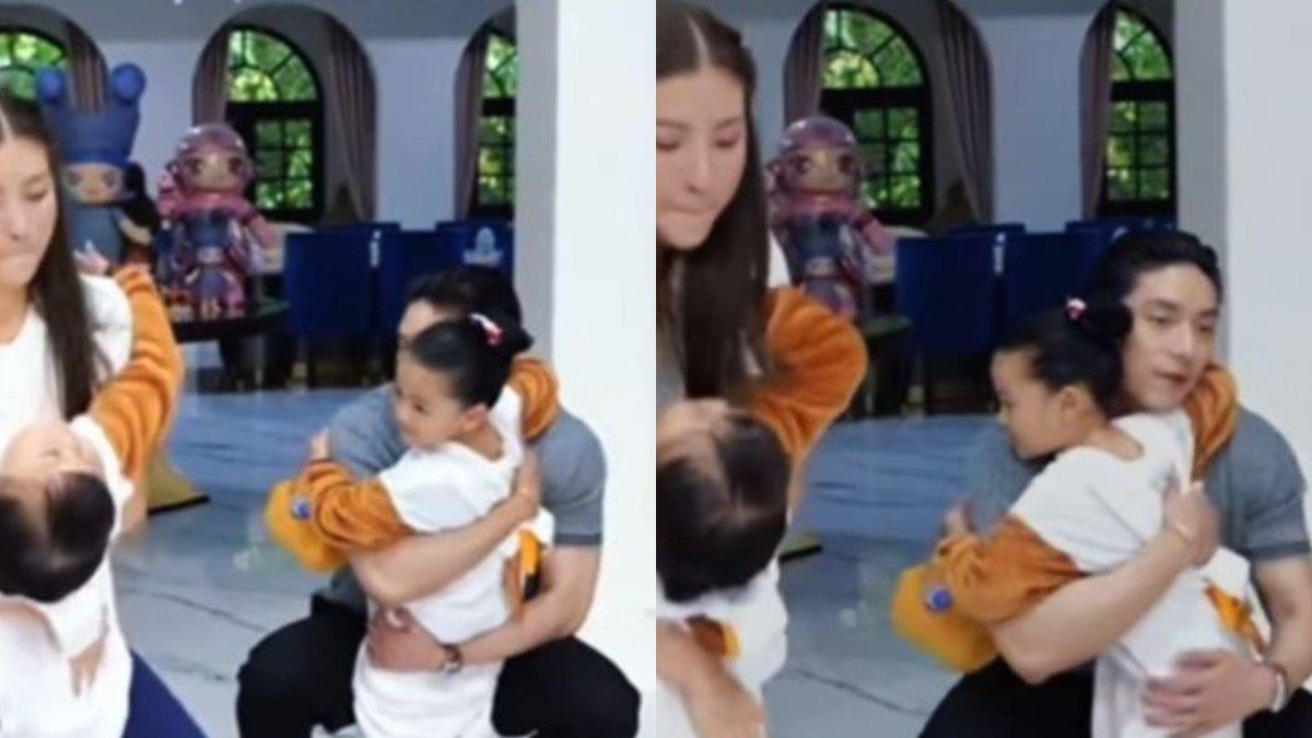 THANIA PELUK GIORGIO ANTONIO - Putri Ruben Onsu pun langsung menghampiri dan memeluk Gio
