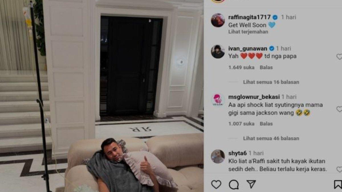 RAFFI AHMAD TUMBANG - Raffi Ahmad berharap segera pulih agar bisa kembali beraktivitas seperti biasa.