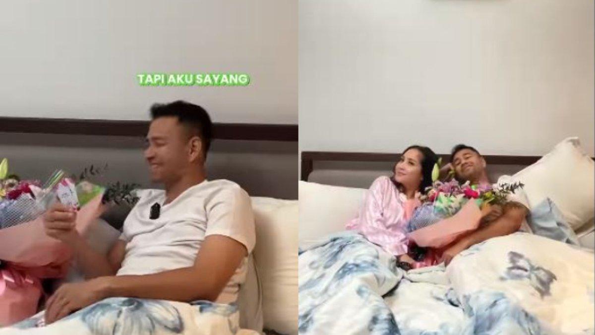Raffi Ahmad berikan hadiah bucket bunga untuk Nagita Slavina