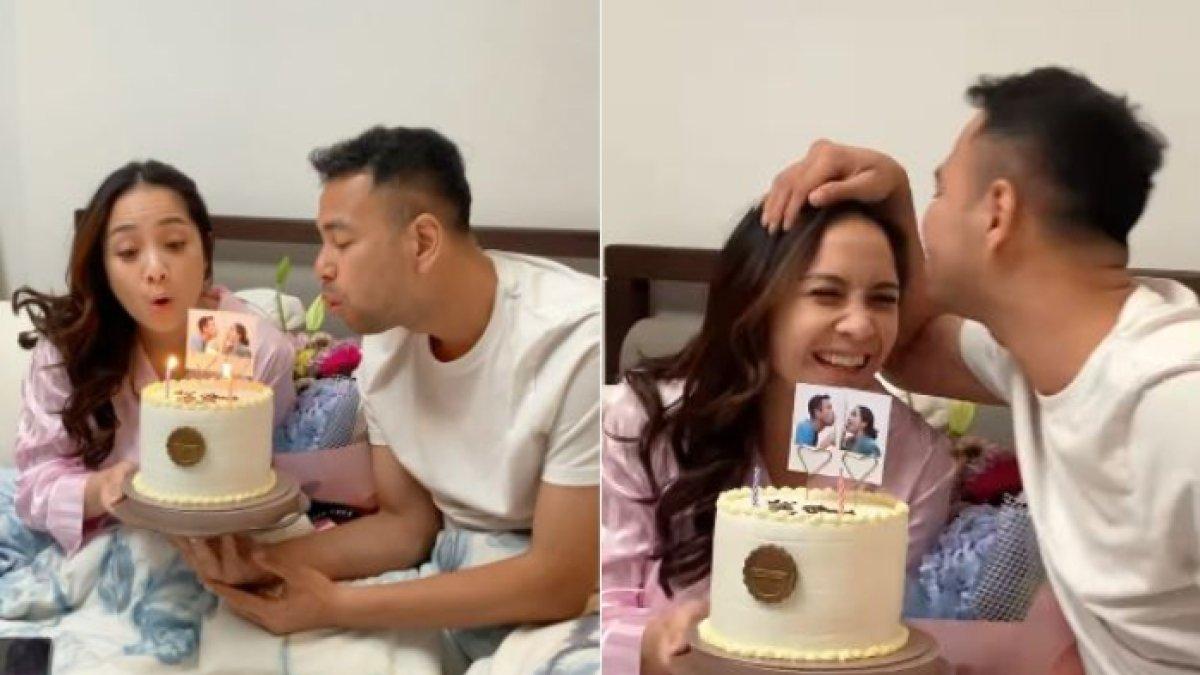 Raffi Ahmad dan Nagita Slavina tiup lilin bareng
