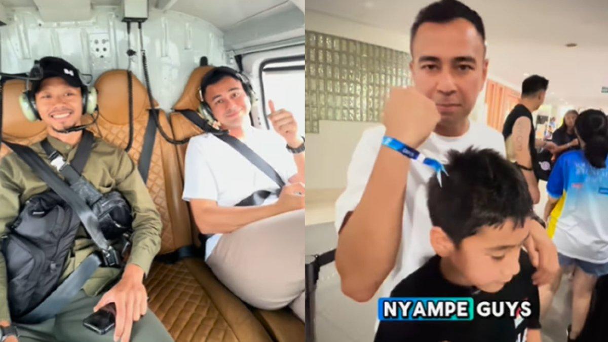 Raffi Ahmad melakukan perjalanan selama 20 menit menggunakan helikopter untuk sampai ke sekolah Rafathar
