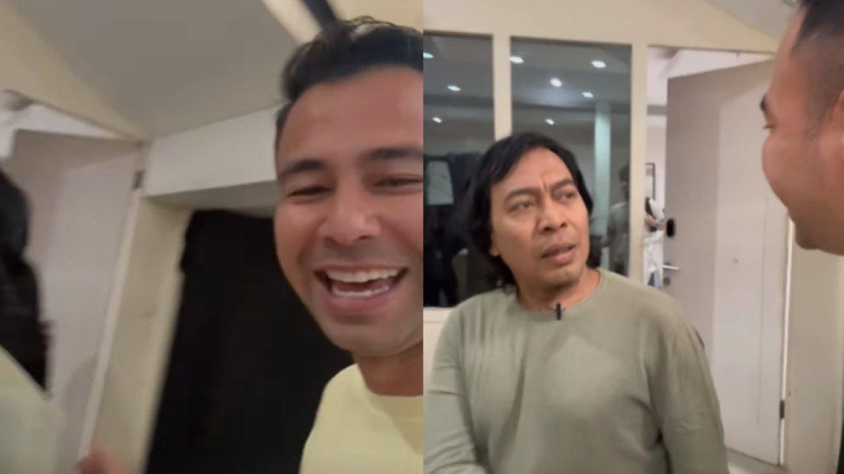 Raffi Ahmad memberikan ucapan selamat untuk Komeng