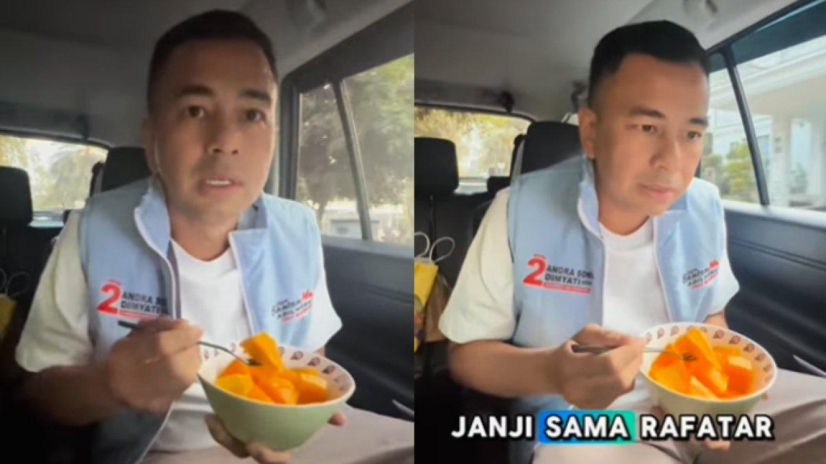 Raffi Ahmad memulai perjalanannya dari rumah menuju Banten pada pukul 06.05 WIB.