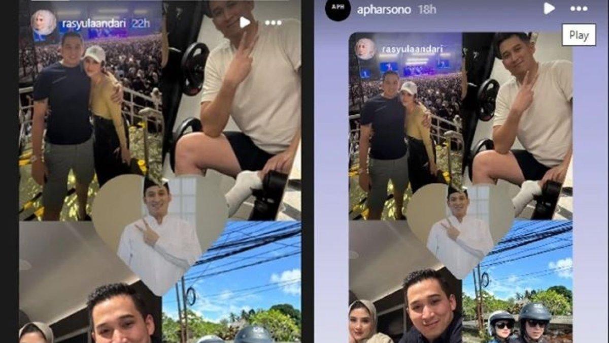 Rasyula mengunggah foto bersama mantan suami Nindy Ayunda.