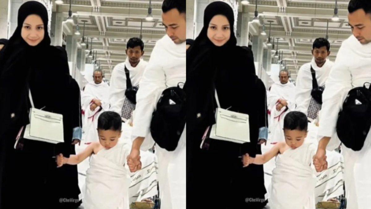 Rayyanza kenakan baju ihram