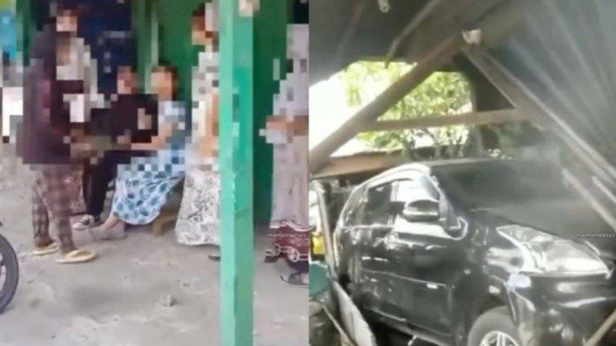 Remaja 16 tahun ngamuk setelah mobilnya tabrak warung
