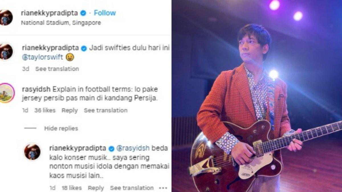 Rian D'Masiv mengaku kerap mengenakan baju artis lain saat menonton konser seorang musisi.