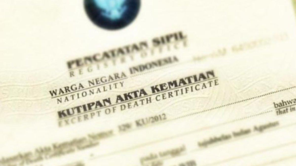 Ilustrasi surat kematian.