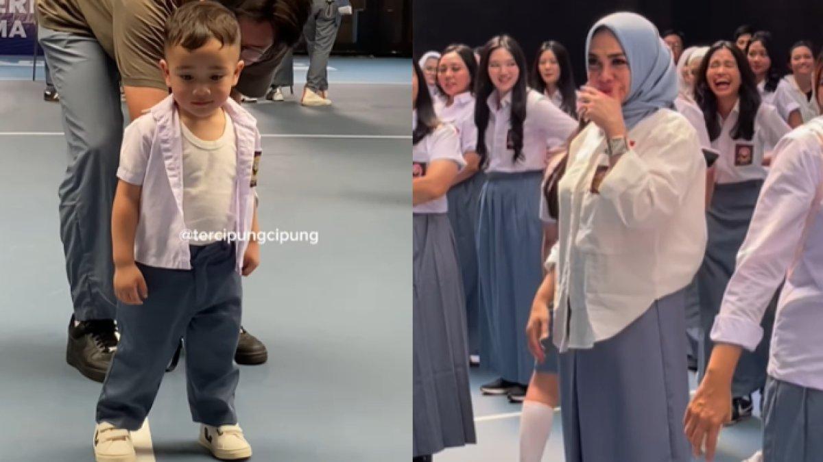 Rieta Amilia dan Rayyanza ikut pakai seragam SMA
